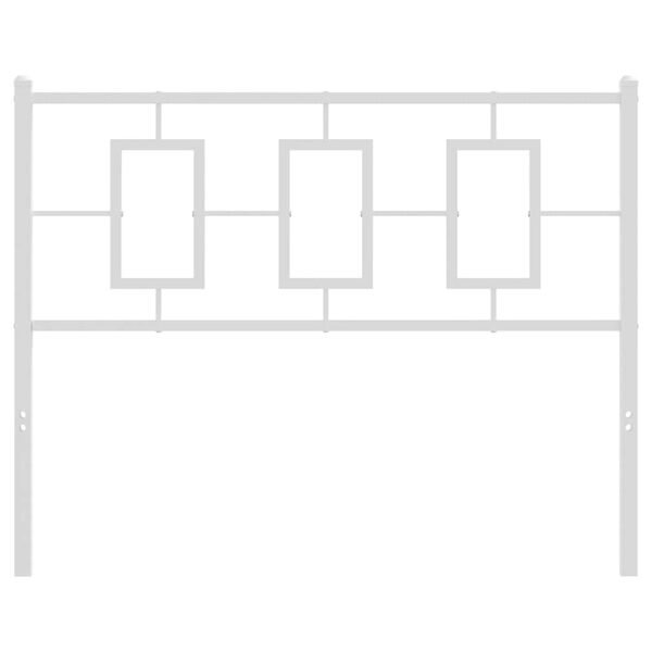 vidaXL Cabeceira de cama 107 cm metal branco