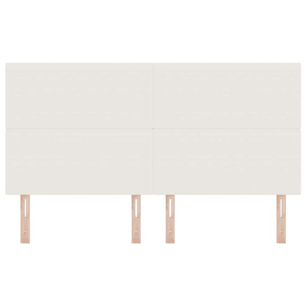 vidaXL Cabeceira com cabeceira Creme 180 cm Couro Sint&eacute;tico