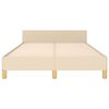 vidaXL Estrutura de cama sem colch&atilde;o 120x200 cm tecido cor creme