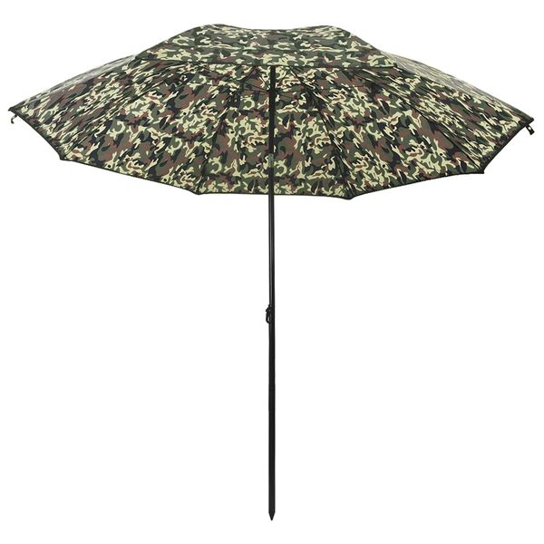 vidaXL Guarda-Chuva para Pesca Camuflagem 300 x 240 cm
