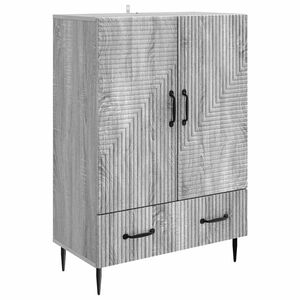 vidaXL Buffet Sonoma Cinzento 66 x 34,5 x 95 cm Derivados de Madeira