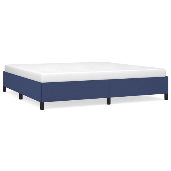 vidaXL Estrutura de cama sem colch&atilde;o 200x200 cm tecido azul