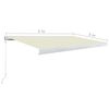vidaXL Toldo manual com caixa 500x300 cm creme