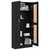 vidaXL Gabinete de Livros Carvalho Preto 82,5 x 30,5 x 185 cm
