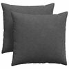 vidaXL Travesseiros de Sof&aacute; 2 pcs Cinza Escuro 45 x 45 cm