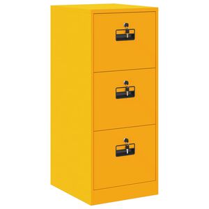 vidaXL Arm&aacute;rio de Arquivo Amarelo Mostarda 44 x 50 x 106.5 cm