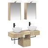 vidaXL Conjunto de Arm&aacute;rios para Banheiro 5 unid. Carvalho Sonoma