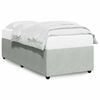 vidaXL Estrutura de cama sem colch&atilde;o 80x200 cm veludo cinzento-claro