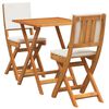 vidaXL Conjunto bistro 3 pcs &Oacute;leo Natural Madeira S&oacute;lida de Ac&aacute;cia
