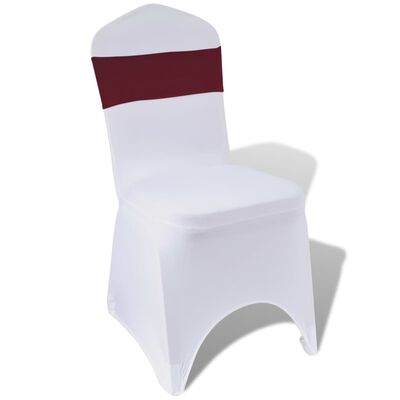 Banda decorativa para cadeira, elástico, bordeaux com fivela diamante