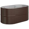 vidaXL Canteiro elevado jardim 152x80x68cm a&ccedil;o galvanizado castanho