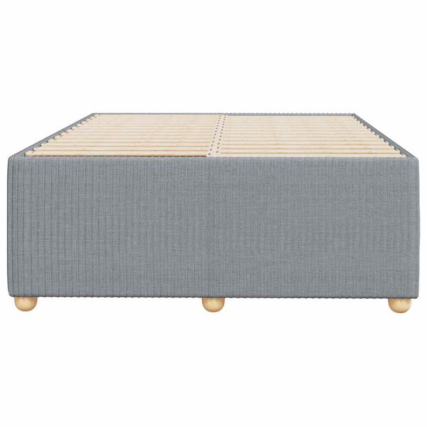 vidaXL Estrutura de cama sem colch&atilde;o 120x200 cm tecido cinzento-claro
