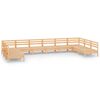vidaXL 10 pcs conjunto lounge de jardim pinho maci&ccedil;o