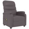 vidaXL Cadeira de massagens couro artificial cinzento