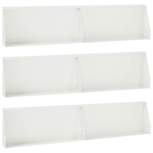 vidaXL Muro de Conten&ccedil;&atilde;o 6 unid. 100 x 12 x 30 cm A&ccedil;o Branco