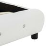 vidaXL Estrutura de cama sem colch&atilde;o 135x190cm couro artificial branco