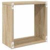 vidaXL Prateleiras parede forma de cubo 2 pcs 30x15x30cm branco/sonoma