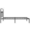 vidaXL Estrutura de cama com cabeceira 100x200 cm metal preto