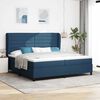 vidaXL Cama Box com colch&atilde;o com cabeceira Azul 200 x 200 cm tecido