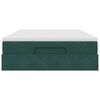 vidaXL Estrutura de cama otomana com colch&atilde;o 140x200 cm verde escuro
