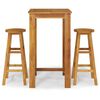 vidaXL Conjunto de bar para jardim 3 pcs madeira de ac&aacute;cia maci&ccedil;a