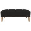 vidaXL Sof&aacute;-cama de 2 lugares c/ banco e duas almofadas tecido preto