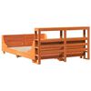 VidaXL Cama sem colch&atilde;o 140x190 cm pinho maci&ccedil;o castanho-mel