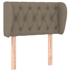 vidaXL Cabeceira cama abas tecido 83x23x78/88 cm cinzento-acastanhado