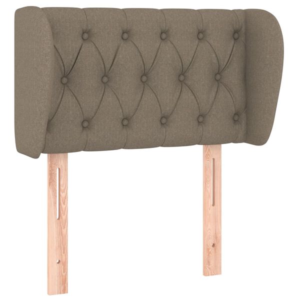 vidaXL Cabeceira cama abas tecido 83x23x78/88 cm cinzento-acastanhado