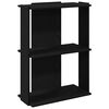 vidaXL Estante de 3 n&iacute;veis 60x30x80 cm madeira trabalhada preto