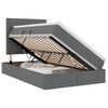 vidaXL Cama de Armazenamento LED com Colch&atilde;o Cinzento-Escuro
