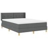 vidaXL Cama Box com colch&atilde;o Cinza Escuro 200 x 160 cm tecido