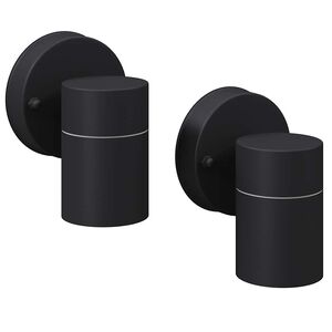 vidaXL Candeeiros LED parede ilumina&ccedil;&atilde;o inf. exterior 2 pcs a&ccedil;o inox.