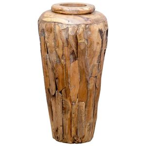 vidaXL Jarra decorativa 40x80 cm madeira de teca maci&ccedil;a