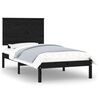vidaXL Estrutura de cama solteiro 90x190 cm madeira maci&ccedil;a preto