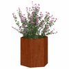 vidaXL Vaso/floreira 40x40x45 cm a&ccedil;o corten cor enferrujado