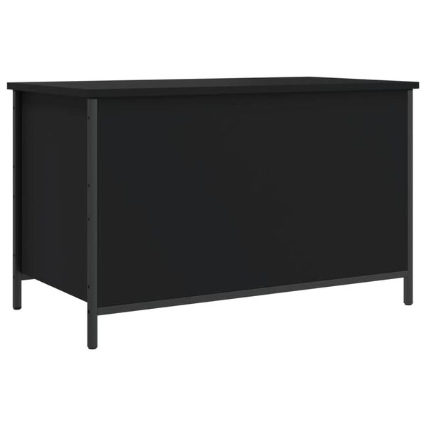 vidaXL Banco de arruma&ccedil;&atilde;o 80x42,5x50 cm derivados de madeira preto