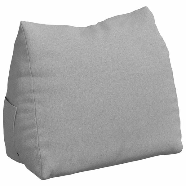 vidaXL Travesseiro para Costas Cinza Nuvem 45 x 20 x 35 cm tecido