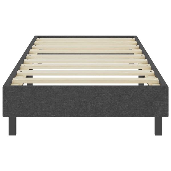 vidaXL Cama boxspring 90x200 cm tecido cinzento