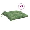 vidaXL Almofad&otilde;es p/ cadeira 6 pcs 50x50x7 cm tecido padr&atilde;o folhas