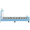 vidaXL Estrutura de Cama Infantil com Cabeceira Azul 90 x 190 cm PU