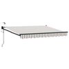 vidaXL Toldo Retr&aacute;til El&eacute;trico Cinza Claro e Branco