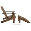 vidaXL Cadeira de jardim e otomano Adirondack 2 lugares abeto castanho