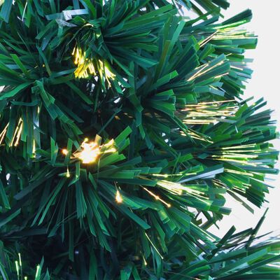 vidaXL Árvore de Natal artificial fibra óptica 64 cm verde