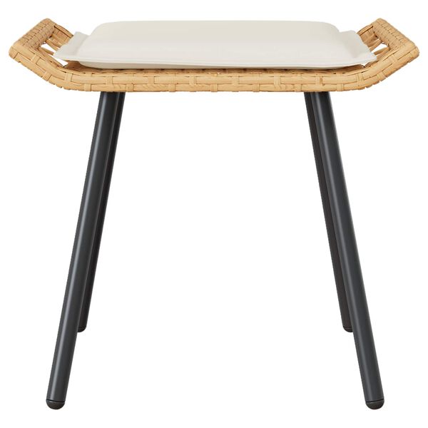 vidaXL Banquinho de Jardim 2 pcs Castanho 50 x 40 x 45cm Poli&eacute;ster