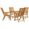 vidaXL Conjunto de Jantar para Jardim 5 unid. Castanho