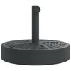 vidaXL Base de guarda-sol para postes de &Oslash;38/48 mm 25 kg redondo
