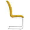 vidaXL Cadeiras de jantar cantilever 6 pcs tecido amarelo
