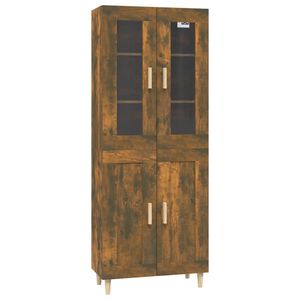 vidaXL Arm&aacute;rio alto 69,5x34x180 cm madeira processada carvalho fumado