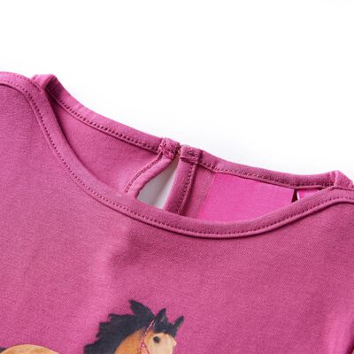 T-shirt de manga comprida para criança cor framboesa 92